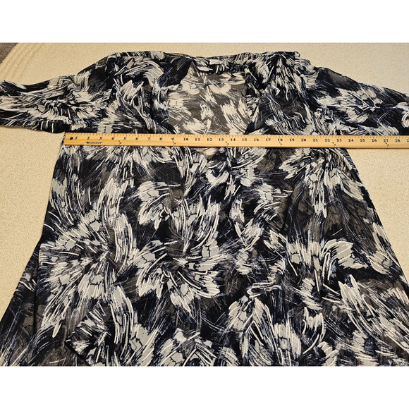 NWT R&M Richards Womens Sheer 3/4 Sleeve Open Front Cardigan Sz 18W - Picture 6 of 12